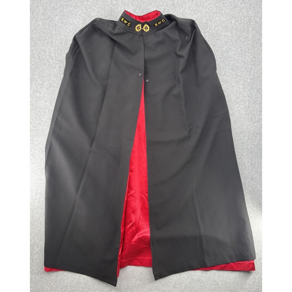 Knights of Columbus K of C Black Red Ceremonial Cape Regalia Cloak